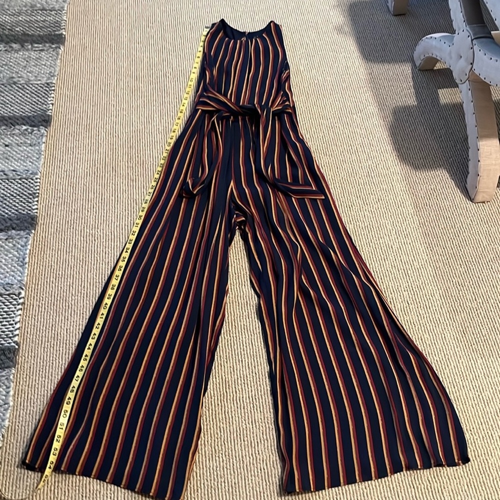 Anthropology Jumpsuit with wide legs and tie front.